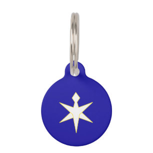 Médaillon Pour Animaux Drapeau de la préfecture de Chiba, Japon