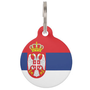 Médaillon Pour Animaux drapeau de la Serbie