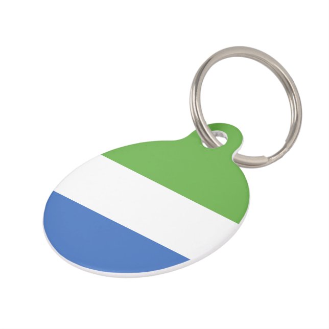 Médaillon Pour Animaux drapeau de la Sierra Leone (Côté )