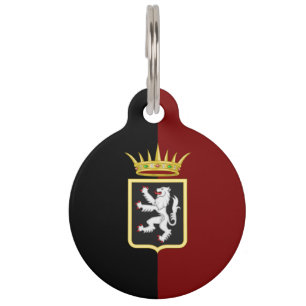 Médaillon Pour Animaux Drapeau de la Vallée d'Aoste (région d'Italie)