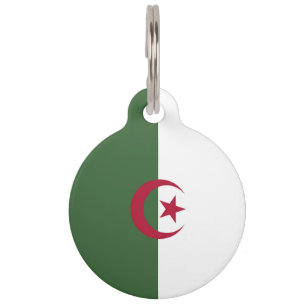 Médaillon Pour Animaux Drapeau de l'Algérie