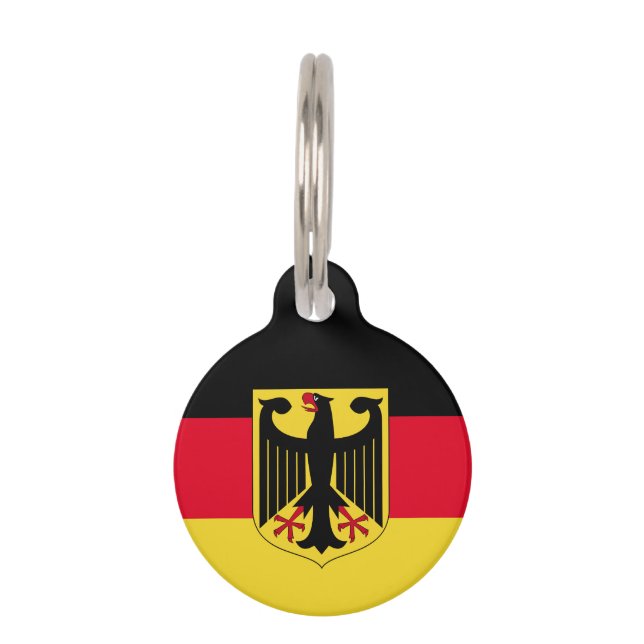 Médaillon Pour Animaux Drapeau de l'Allemagne (Dos)