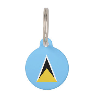 Médaillon Pour Animaux Drapeau de Sainte-Lucie