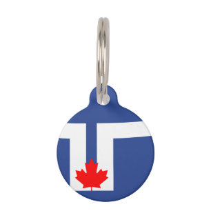 Médaillon Pour Animaux Drapeau de Toronto (Ontario) Numéro d'identificati