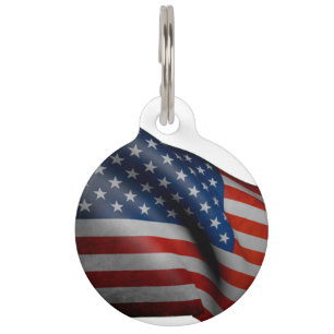 Médaillon Pour Animaux Drapeau des États-Unis - Grand Sceau