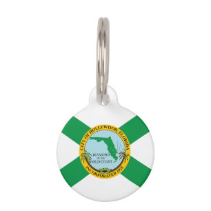 Médaillon Pour Animaux Drapeau d'Hollywood, Floride