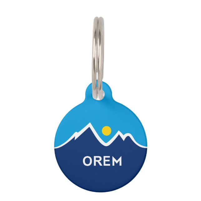Médaillon Pour Animaux Drapeau d'Orem, Utah (Devant)