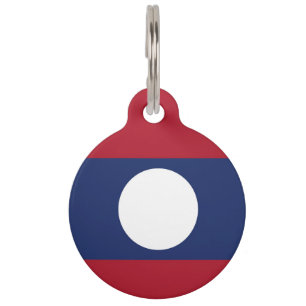 Médaillon Pour Animaux Drapeau du Laos