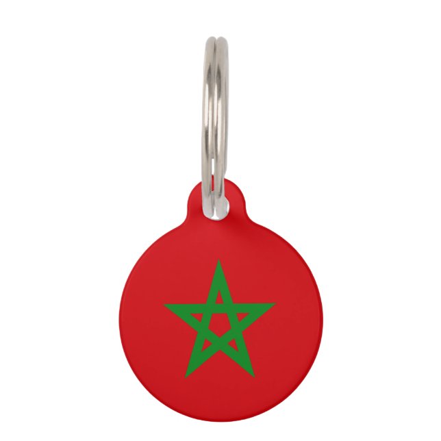 Médaillon Pour Animaux Drapeau du Maroc (Dos)