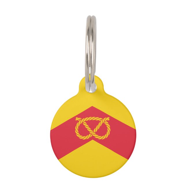 Médaillon Pour Animaux Drapeau du Staffordshire (Dos)