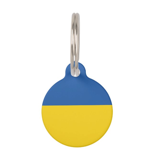 Médaillon Pour Animaux Drapeau d'Ukraine (Devant)