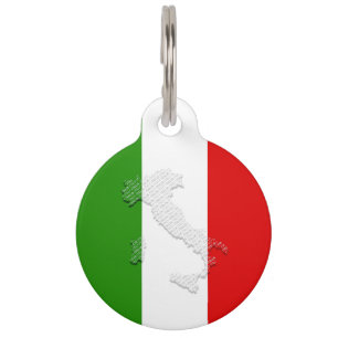 Médaillon Pour Animaux Drapeau italien