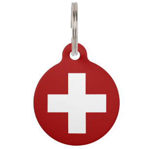 Médaillon Pour Animaux Drapeau suisse- blason