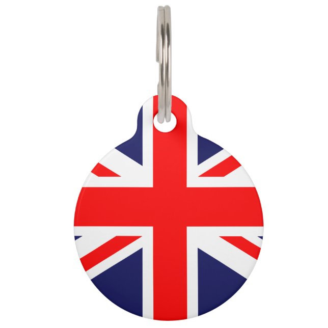 Médaillon Pour Animaux Drapeau Union Jack - UK (Devant)