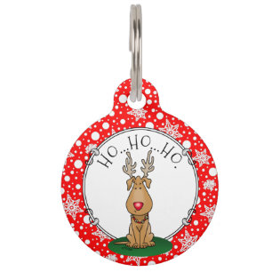 Médaillon Pour Animaux Drôle Jingle Ce Chien Rinde Du Nez Rouge Mignonne