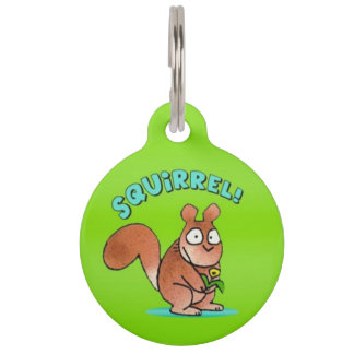 Médaillon Pour Animaux Écureuil ! Étiquette d'identification d'animal