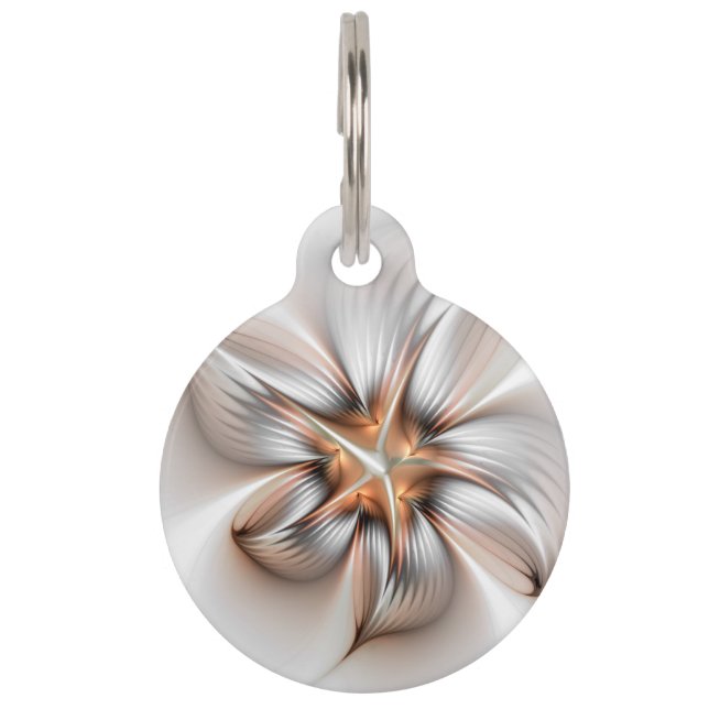 Médaillon Pour Animaux Élégance florale Art Abstrait fractal moderne (Devant)