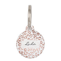 Empreinte de léopard d'or rose design et moderne d