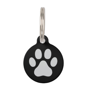 Médaillon Pour Animaux Empreintes de pattes d'animaux avec 4 orteils rect