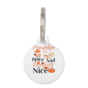 Médaillon Pour Animaux Épice citrouille Et Tout Nice Mignonne & Mem Drôle
