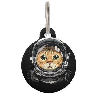 Médaillon Pour Animaux Espace extra-atmosphérique Chat Kitty Astronaut Vi
