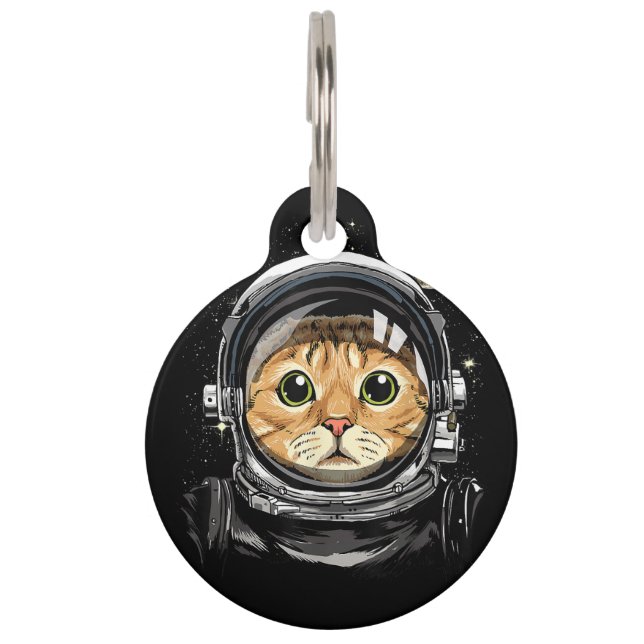 Médaillon Pour Animaux Espace extra-atmosphérique Chat Kitty Astronaut Vi (Devant)