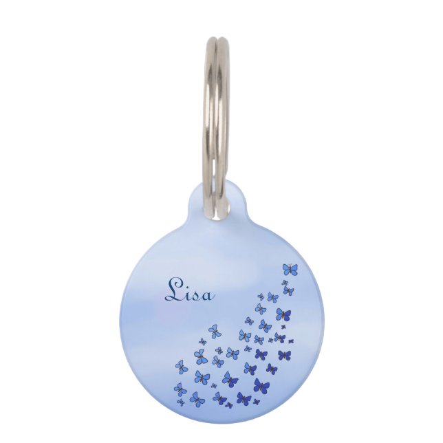 Médaillon Pour Animaux Essaim papillon  (Devant)