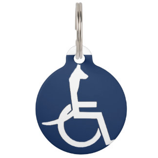Médaillon Pour Animaux Étiquette d'animal familier de fauteuil roulant de