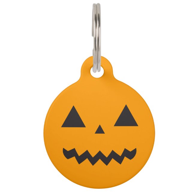 Médaillon Pour Animaux Étiquette d'animal familier de Jack O'Lantern (Dos)