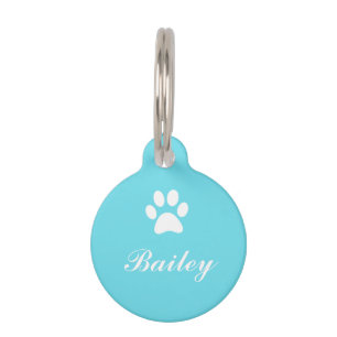 Médaillon Pour Animaux Étiquette d'animal familier d'empreinte de patte
