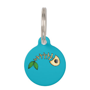 Médaillon Pour Animaux Étiquette d'animal familier d'os de poissons