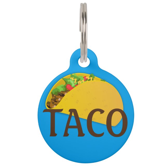 Médaillon Pour Animaux Étiquette de chien de taco (Devant)