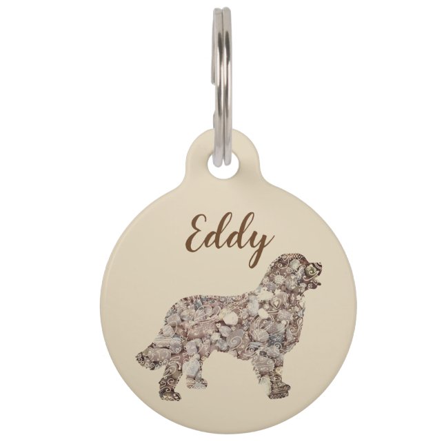 Médaillon Pour Animaux Étiquette de chien du Labrador Nom personnalisé Ch (Devant)