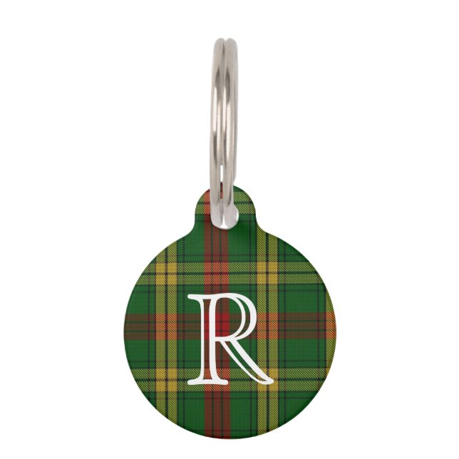 Médaillon Pour Animaux Étiquette de chien MacMillan Plaid sur mesure (Devant)