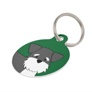 Médaillon Pour Animaux Étiquette de chien personnalisable de Schnauzer
