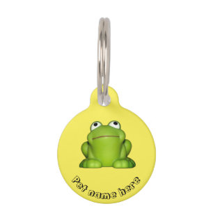 Médaillon Pour Animaux Étiquette de l'animal familier de grenouille