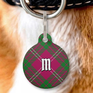 Médaillon Pour Animaux Étiquette d'identification Clan Crawford Tartan