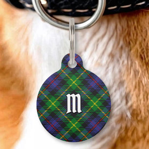 Médaillon Pour Animaux Étiquette d'identification Clan Farquharson Tartan