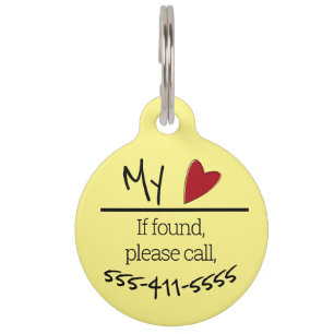 Médaillon Pour Animaux Étiquette d'identification de chien personnalisée 