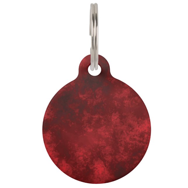 MÉDAILLON POUR ANIMAUX ÉTIQUETTE D'IDENTIFICATION DE COMPAGNON ROUGE À PE (Devant)