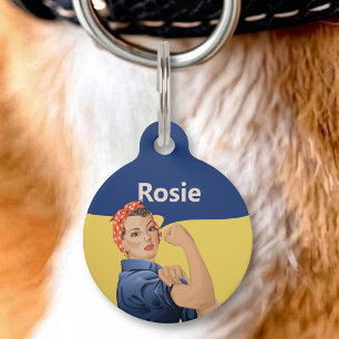 Médaillon Pour Animaux Étiquette d'identification de Rosie la riveuse