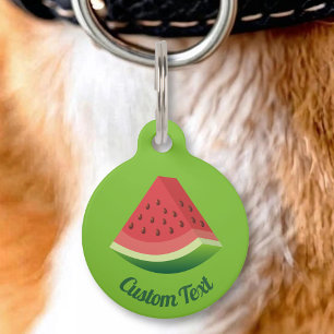 Médaillon Pour Animaux Étiquette d'identification de tranche de pastèque