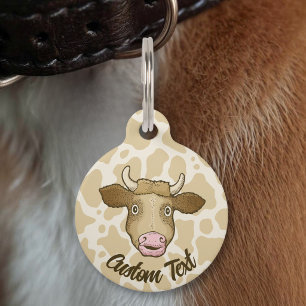 Médaillon Pour Animaux Étiquette d'identification de vache surprise
