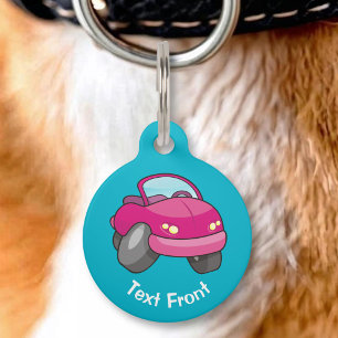 Médaillon Pour Animaux Étiquette d'identification de voiture de dessin an