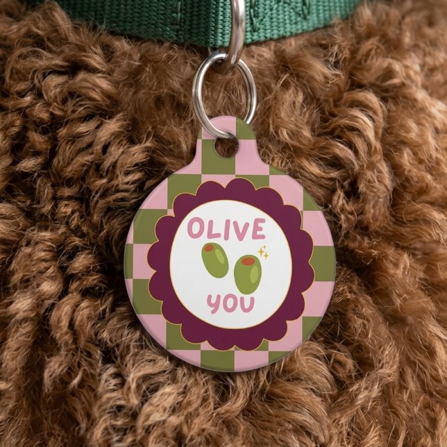 Médaillon Pour Animaux Étiquette d'identification personnalisée pour anim (Créateur téléchargé)