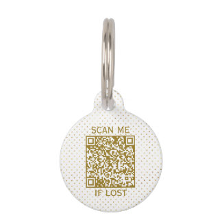 Médaillon Pour Animaux Étiquette d'identification personnalisée QR Code à