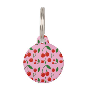Médaillon Pour Animaux Étiquette d'identification pour chien Cerises