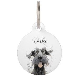 Médaillon Pour Animaux Étiquette d'identification pour chien Schnauzer gé