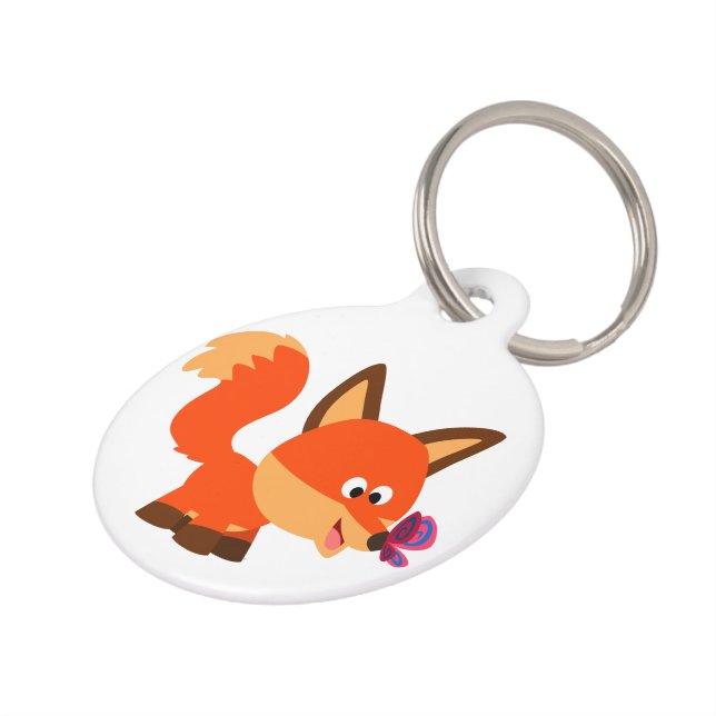 Médaillon Pour Animaux Étiquette mignonne d'animal familier de Fox et de (Côté )