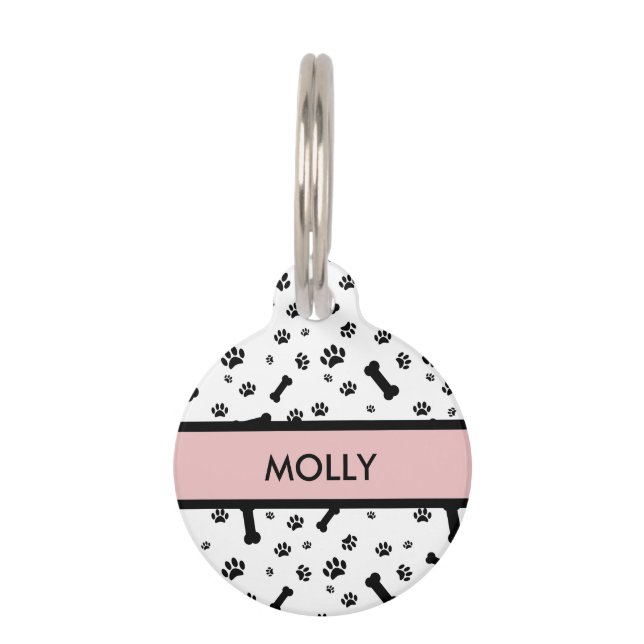 Médaillon Pour Animaux Étiquette mignonne d'identification de chien (Devant)